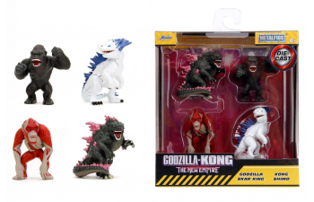 Набор фигурок 4x Godzilla - Skar King - Kong - Shimo - Cm. 6.0