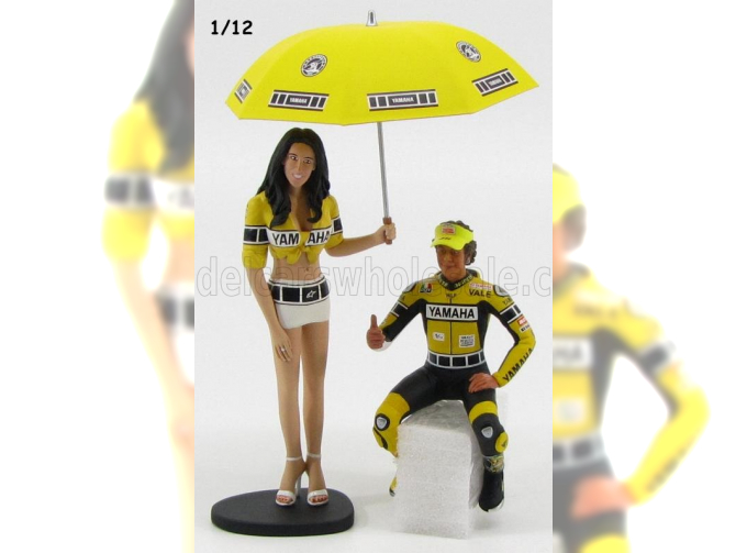 Фигурки Valentino Rossi & Ombrellina Gp Laguna Seca (2005), Yellow Black