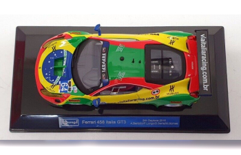 FERRARI 458 Italia Gt3 4.5l V8 Team Scuderia Corsa N 64 24h Daytona (2015) A.Bertolini - F.Longo - D.Serra - M.Gomes, Red Green Blue Yellow