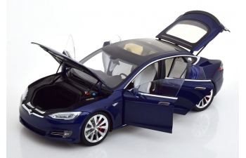 TESLA Model S P100D (2016), dark blue-metallic