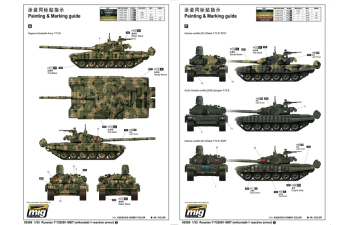 Сборная модель Танк Т-72Б/Б1 с реактивной бронёй контакт-1