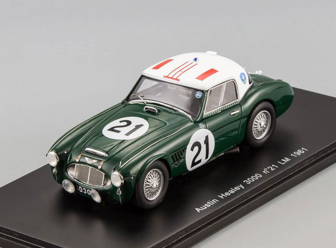 AUSTIN Healey 3000 #21 Le Mans (1961), green / white