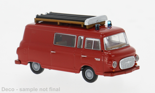 BARKAS B 1000 Halbbus Feuerwehr (1962), red