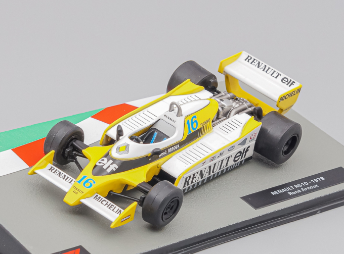 RENAULT F1 Rs10 Team Renault Elf N16 Season (1979) Rene Arnoux, yellow / white