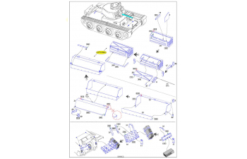 Storage boxes and additional equipment for german tank Pz.Kpfw. 38 (t)