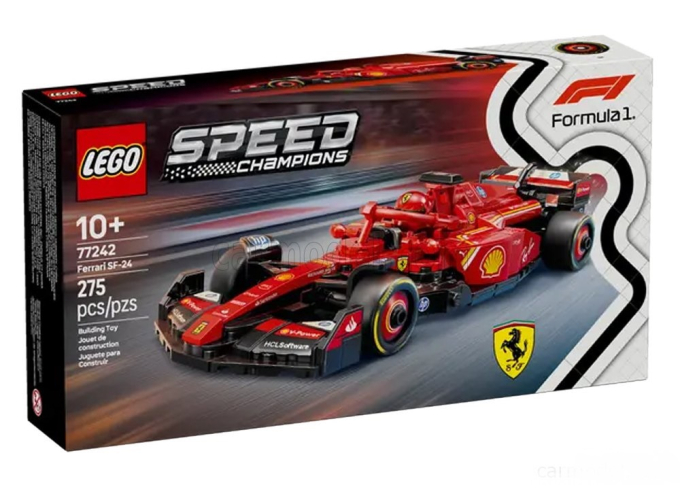 FERRARI Lego Speed Champion - F1 Sf-24 Team Scuderia Ferrari Season 2024 - 275 Pezzi - 275 Pcs, Red Black