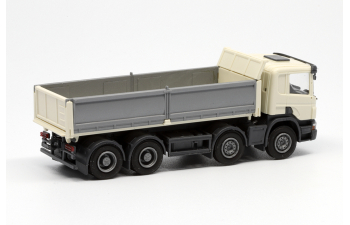 SCANIA P 8х4 самосвал с стальными бортами, слоновая кость/серебряный