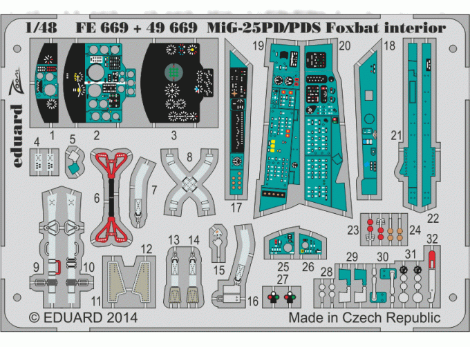 MiG-25PD/PDS Foxbat interior S.A. Kitty Hawk .02855