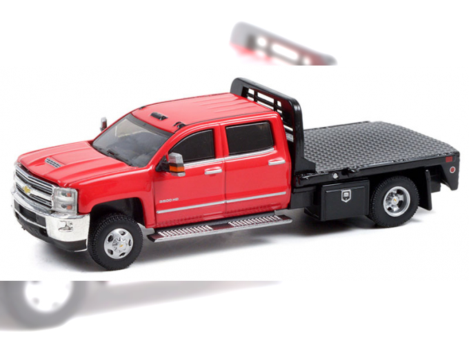 CHEVROLET Silverado 3500HD Dually 2016 Red with Black Flatbed 