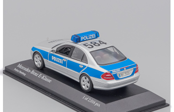 MERCEDES-BENZ E-Class Hamburg Police W211 (2002), silver / blue