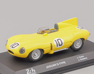 JAGUAR D-type 3.4l Team Ecurie Francorchamps №10 3rd 24h Le Mans (1955) Jacques Swaters - Johnny Claes, yellow
