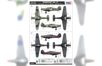 Сборная модель Британский истребитель Hawker Hurricane Mk.II