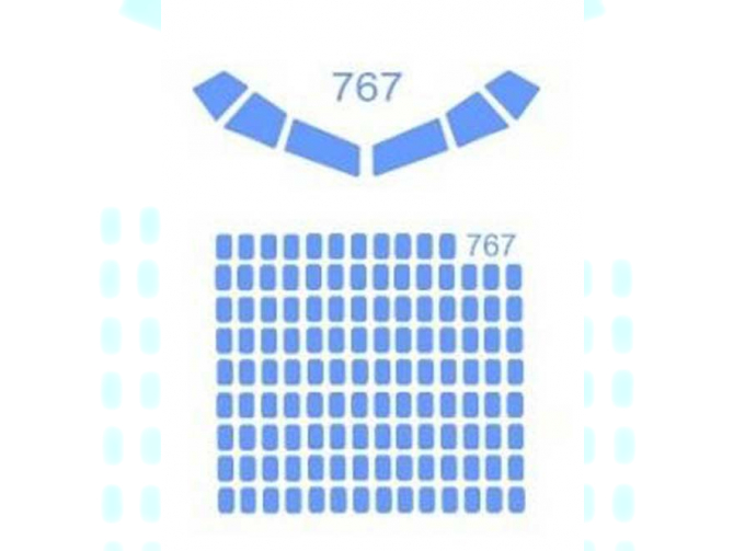 Набор масок окрасочных для остекления модели Boing-767 (по прототипу)