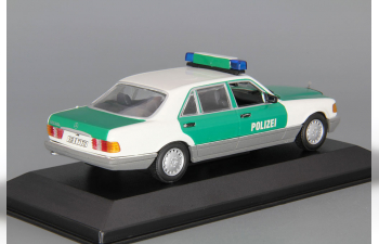 MERCEDES-BENZ 420 SEL W126 Polisei Saarbrucken (1991), white / green