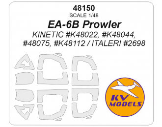 Маска окрасочная EA-6B Prowler (ITALERI #2698 / KINETIC #K48022, #K48044, #48075, #K48112) + маски на диски и колеса