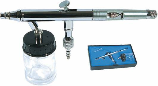 Аэрограф широкого спектра применения с коническим креплением сопла.