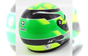 SCHUBERTH HELMET F3 Casco Helmet Dallara Team Theodore Racing - Prema Powerteam N 4 European Champion (2018) Mick Schumacher, Green Yellow