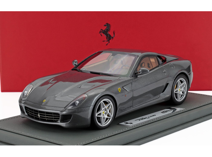 FERRARI 599 Gtb Fiorano 2006 - Manual Gear Box - Cambio Manuale - Con Vetrina - With Showcase, Grigio Silverstone - Grey Met