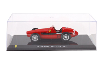 FERRARI F1 500 F2 Scuderia Ferrari №2 Season (1953) Giuseppe (nino) Farina - Con Vetrina - With Showcase, Red
