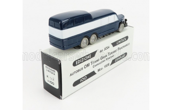 OM FIAT Titano Autobus Gran Turismo Panoramico Carrozzeria Varesina (1938), Blue White