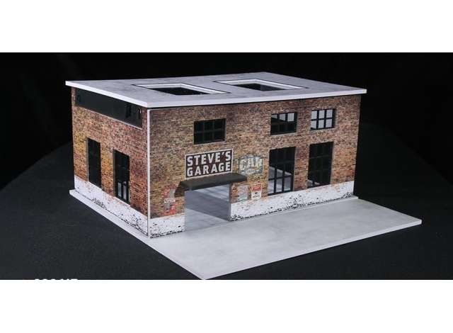Diorama *Factory with light*, brown/grey