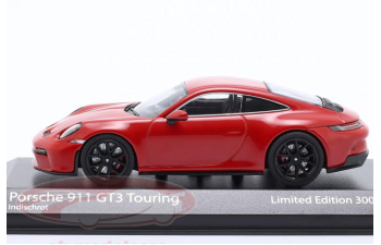 PORSCHE 911 (992) GT3 Touring (2021), Indian red / black rims