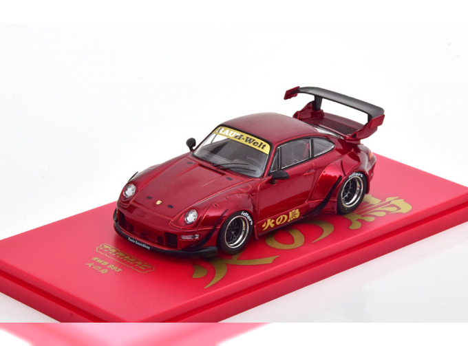 PORSCHE RWB 993, red metallic / gold