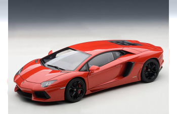 LAMBORGHINI Aventador LP700-4 (2011), rosso andromeda / red black wheels