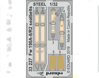 Фототравление для Fw 190A-8/ R2, стальные ремни