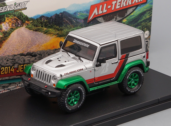 JEEP Wrangler 4х4 Rubicon "Bridgestone Racing" 2014 Silver (Greenlight!)