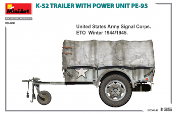 Сборная модель Trailer With K-52 Power Unit Pe-95 Military 1945