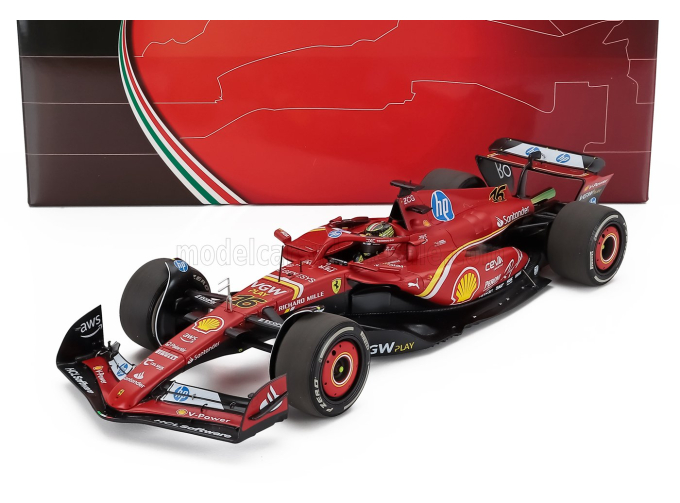FERRARI F1 Sf-24 Team Scuderia Ferrari №16 Winner Monza Italy Gp (2024) Charles Leclerc - Polyfoam Packaging, Red Black