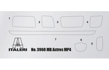 Сборная модель MERCEDES-BENZ Actros 1845 Mp4 Bigspace Tractor Truck Grand Prix Edition 2-assi (2020)