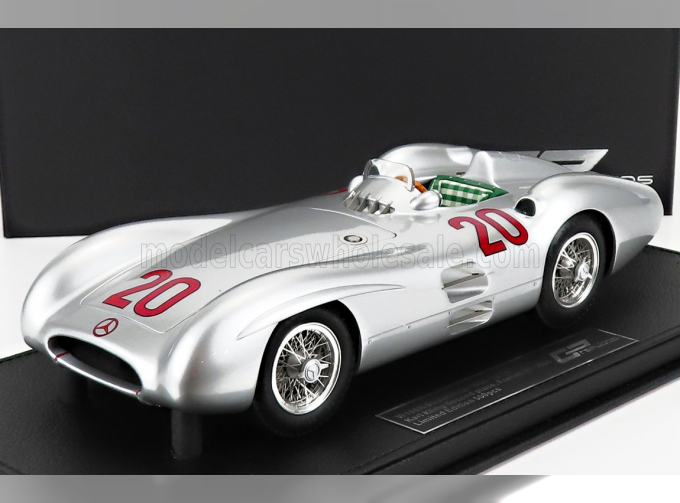 MERCEDES BENZ F1 W196r Streamliners N 20 2nd Gp France 1954 K.kling - Con Vetrina - With Showcase, Silver