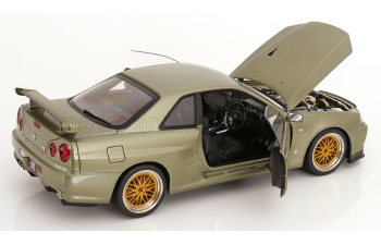 NISSAN Skyline GT-R R34 V-Spec NUR with BBS-rims (2001), light green metallic