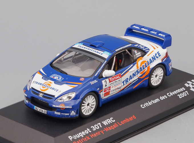 PEUGEOT 307 WRC #2 Patrick Henry - Magali Lombard Criterium des Cevennes (2007), blue / white