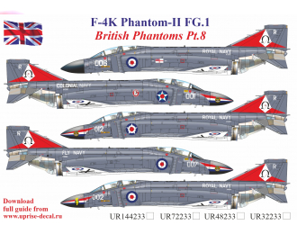 Декаль для F-4K British Phantom-II (FG.1) Pt.8