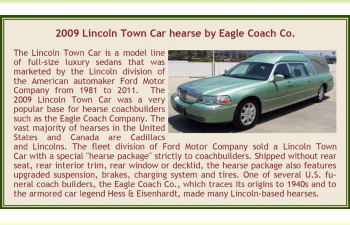 LINCOLN Тown car hearse (2009), green