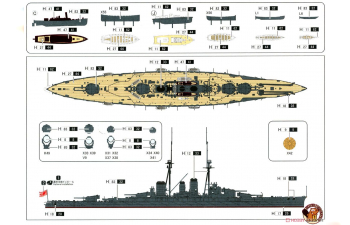 Сборная модель WWI IJN Krishima Battlecruiser 1915