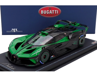 BUGATTI Bolide W16.4 8.0 Four-turbo 1850hp 500km/h (2020) - Con Vetrina - With Showcase, Verde Piper - Green Black