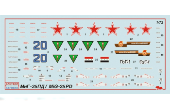 Сборная модель Советский истребитель-перехватчик МиГ-25ПД