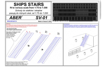 Ship stairs fit to various scale from 1:75 to 1:200