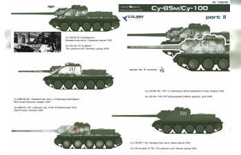 Декаль для Су-85м/Су-100 Part II