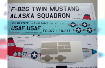 Декали для F-82G Twin Mustang Alaska + маски