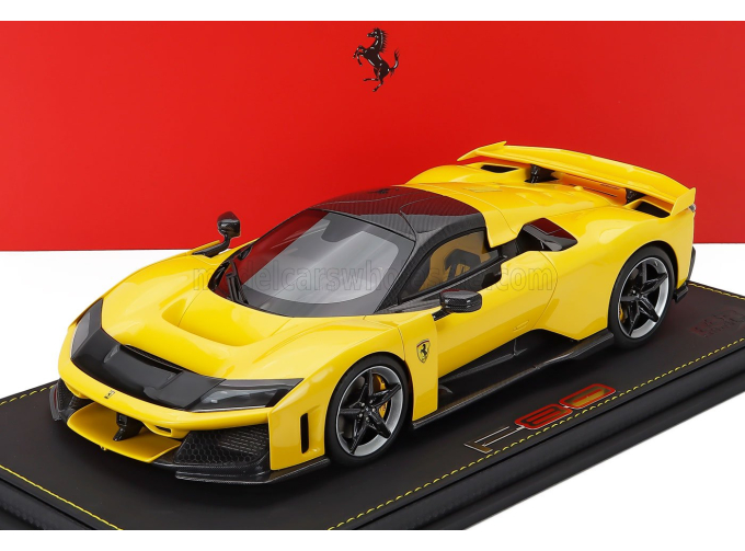 FERRARI F80 (2024) - Carbon Rims -With Showcase, Giallo Modena - Yellow Black