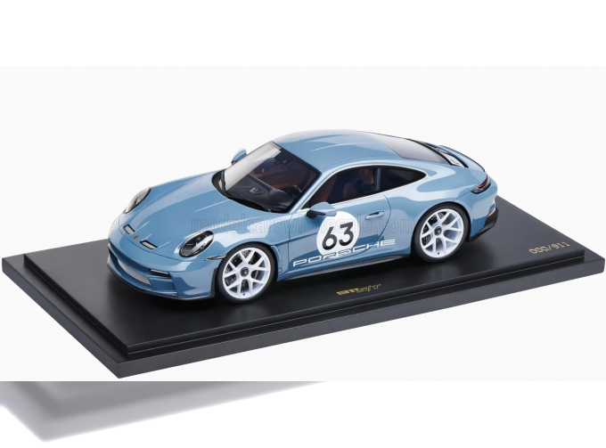 PORSCHE 911 992 S/t N 63 Coupe (2024) - Con Vetrina - With Showcase, Light Blue Met