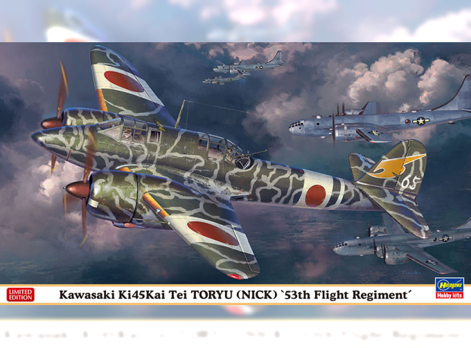 Сборная модель Самолет Kawasaki Ki45Kai Tei TORYU (NICK) 53th Flight Regiment