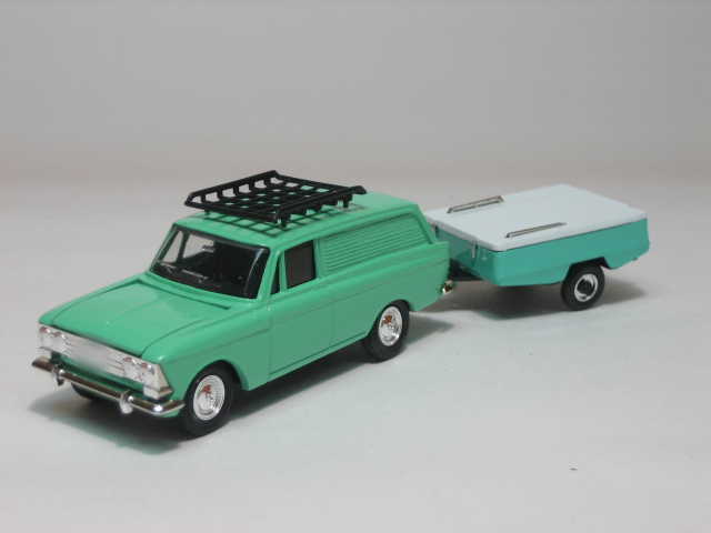 МОСКВИЧ 433/434 с багажником и прицепом Скиф-М, цв. в ассортим.