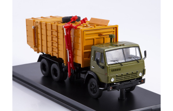 Мусоровоз КО-415А (53213), хаки / оранжевый