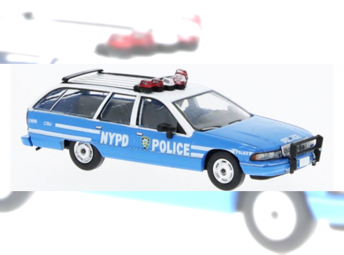 CHEVROLET Caprice Sw Station Wagon Police (1991), Light Blue White